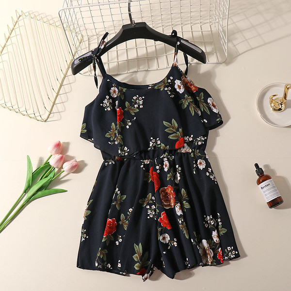 Γυναικεία ολόσωμη φόρμα σε τρία χρώματα με φυτικά μοτίβα