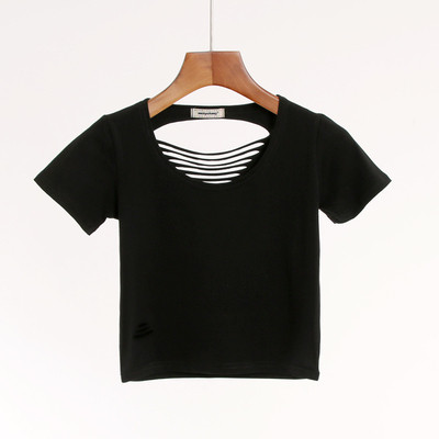 Bluză scurtă de damă cu un spate interesant - mai multe culori