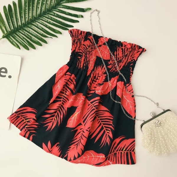 Bustiera dama cu motive florale in trei culori