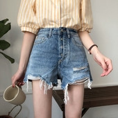 Pantaloni scurți de damă cu talie înaltă