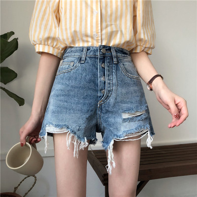 Pantaloni scurți de damă cu talie înaltă