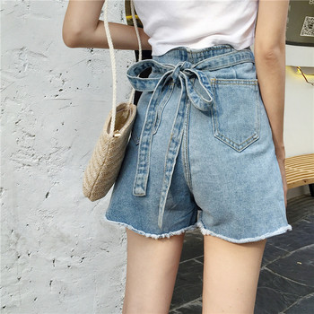 Fusta-pantaloni din denim cu accent