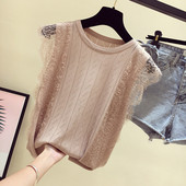 Top de dama elegant cu dantela in trei culori