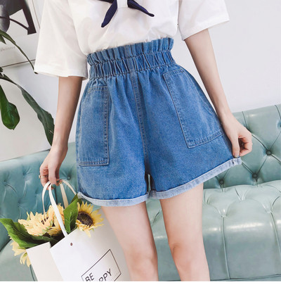 Pantaloni scurti de dama cu buzunare adanci si elastic