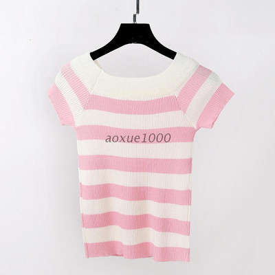 Tricou dama cu maneca scurta - dungi