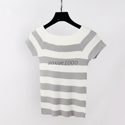 Tricou dama cu maneca scurta - dungi