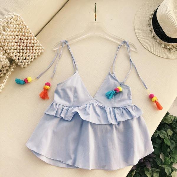 Maieu de damă cu decor colorat în trei culori