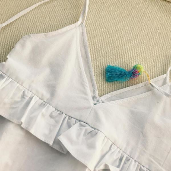 Maieu de damă cu decor colorat în trei culori