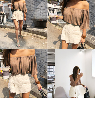 Φούστα -παντελόνι  τζιν σε λευκ`ο χρώμα