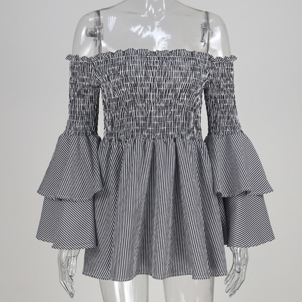 Γυναικείο  φόρεμα με λωτό μανίκη