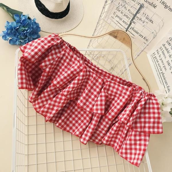 Bluza scurta eleganta dama - carouri