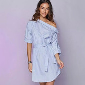 Rochie de vara dama in dungi cu centura