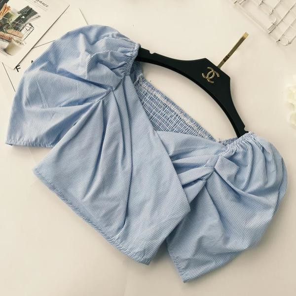 Γυναικεία μπλούζα με φαρδιά μανίκια και ντεκολτέ σε σχήμα V σε διάφορα χρώματα