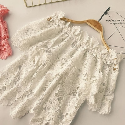 Bluză damă din dantelă cu umerii deschiși - 3 culori