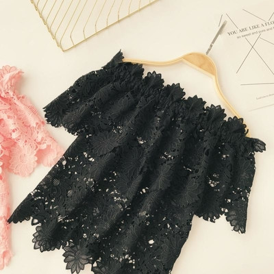 Bluză damă din dantelă cu umerii deschiși - 3 culori