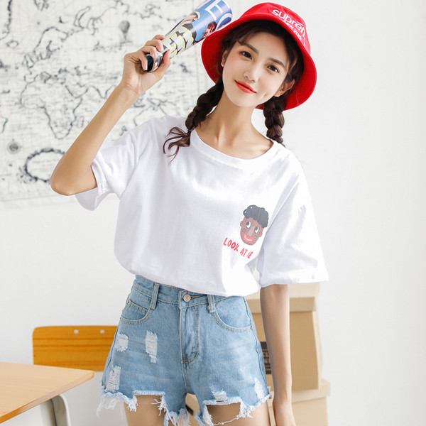 Blugi scurti de dama cu talie inalta de culoare deschisa