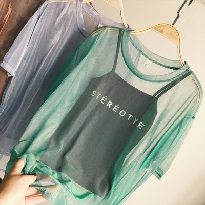 Bluza de dama transparenta in mai multe culori - model larg