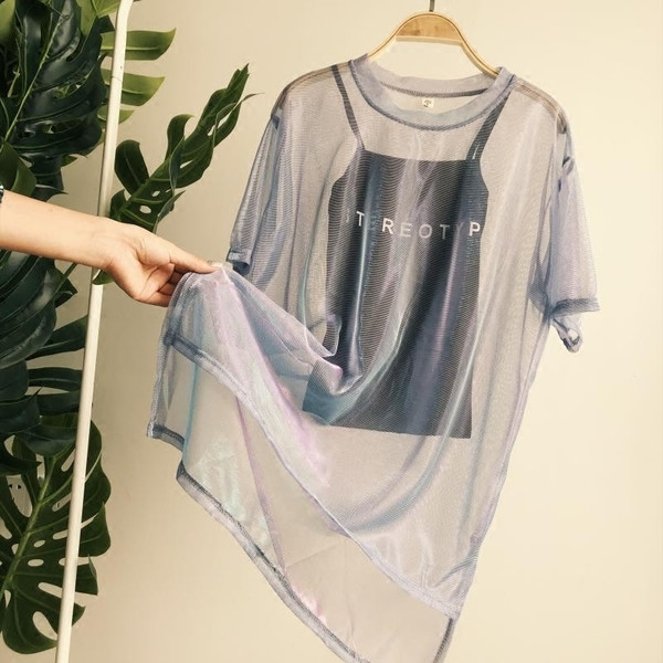 Bluza de dama transparenta in mai multe culori - model larg