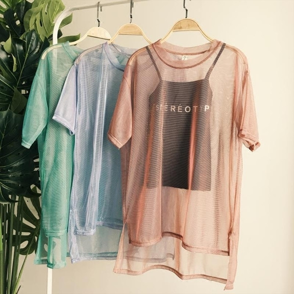 Bluza de dama transparenta in mai multe culori - model larg