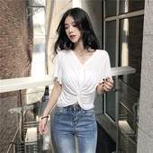 Bluza de dama model nou cu decolteu in V in 2 culori