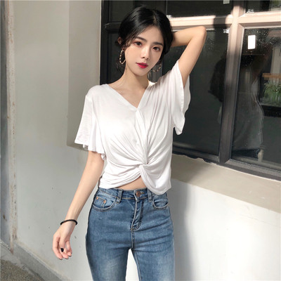 Bluza de dama model nou cu decolteu in V in 2 culori