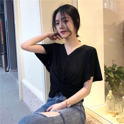 Bluza de dama model nou cu decolteu in V in 2 culori