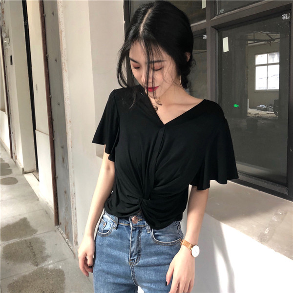 Bluza de dama model nou cu decolteu in V in 2 culori