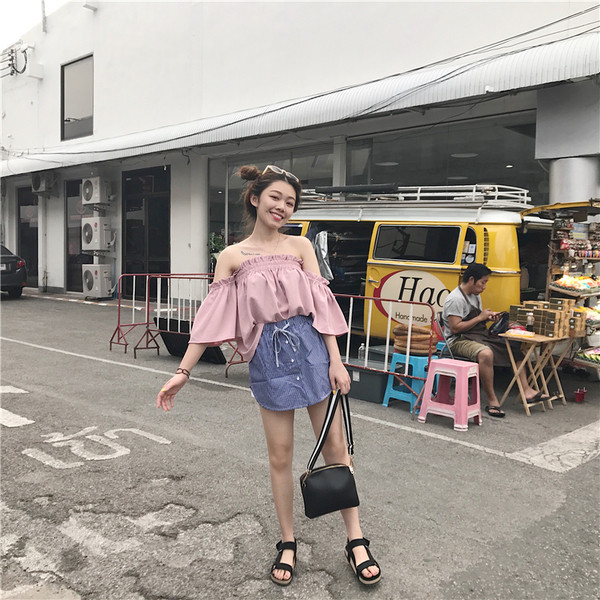 Γυαικεία μπλούζα με ελαστικά και φαρδιά μανίκια