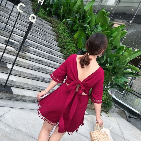 Maxi salopetă scurtă modernă pentru doamne în două culori