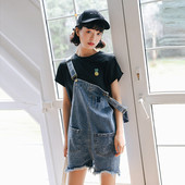 Salopeta de dama din denim model lat