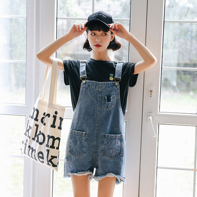 Salopeta de dama din denim model lat