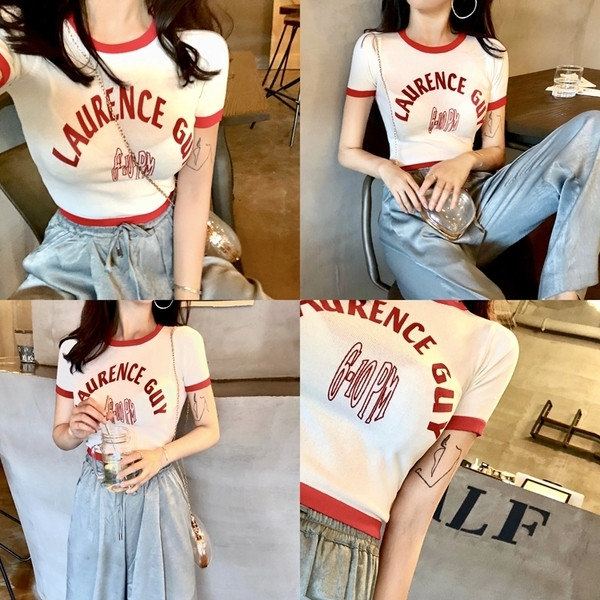 Γυναικεία μπλούζα με επιγραφές - Λεπτό μοντέλο