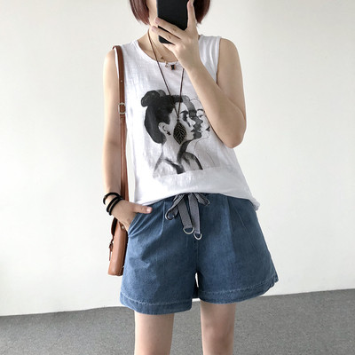 Maieu de dama cu bretele late si imprimeu in mai multe culori