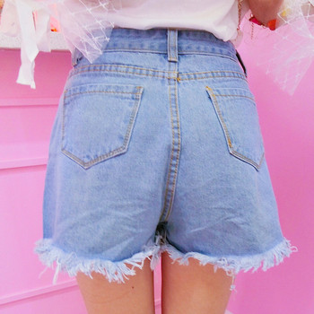 Пола-панталон от дънкова материя с джобове