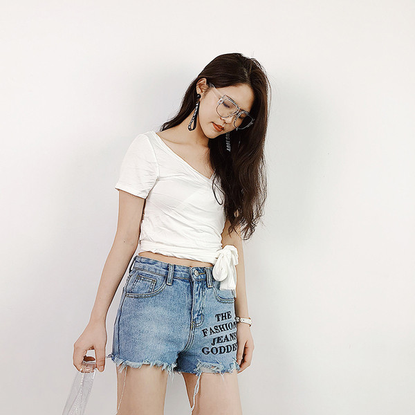 Blugi moderni de damă cu inscripție