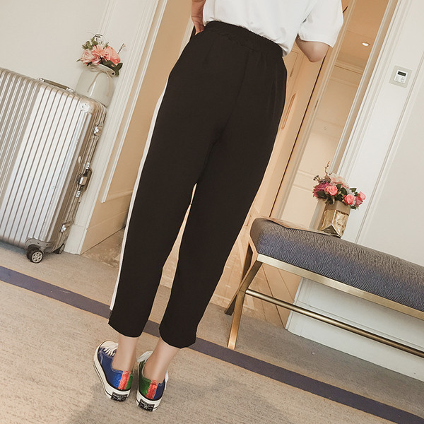 Pantaloni sport maxi dama in negru