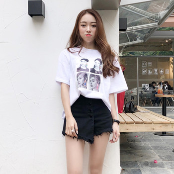 Φούστα - παντελόνι με ασύμμετρη τομή σε τρία χρώματα