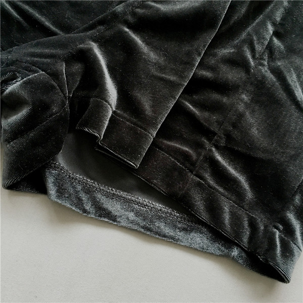 Pantaloni scurti de piele intoarsa de dama cu talie inalta