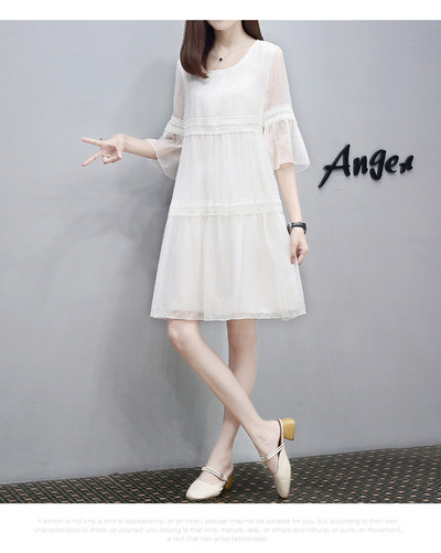 Rochie de dama pentru gravide cu maneci 3/4 in mai multe culori