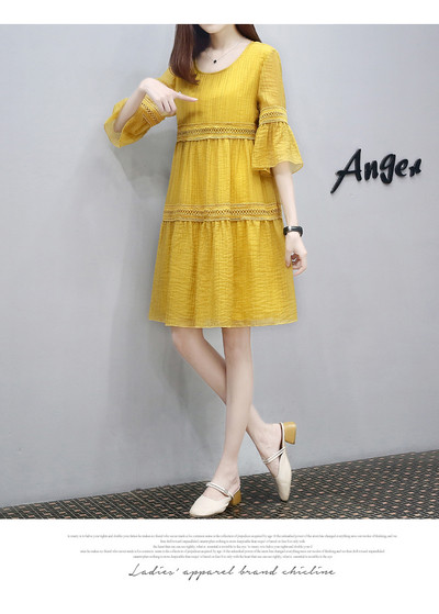 Rochie de dama pentru gravide cu maneci 3/4 in mai multe culori