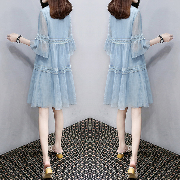 Rochie de dama pentru gravide cu maneci 3/4 in mai multe culori