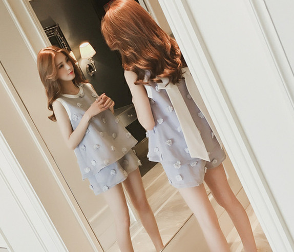 Set de vara pentru gravide in culoare deschisa