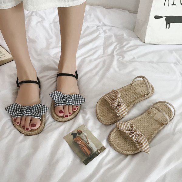 Sandale casual dama cu panglica