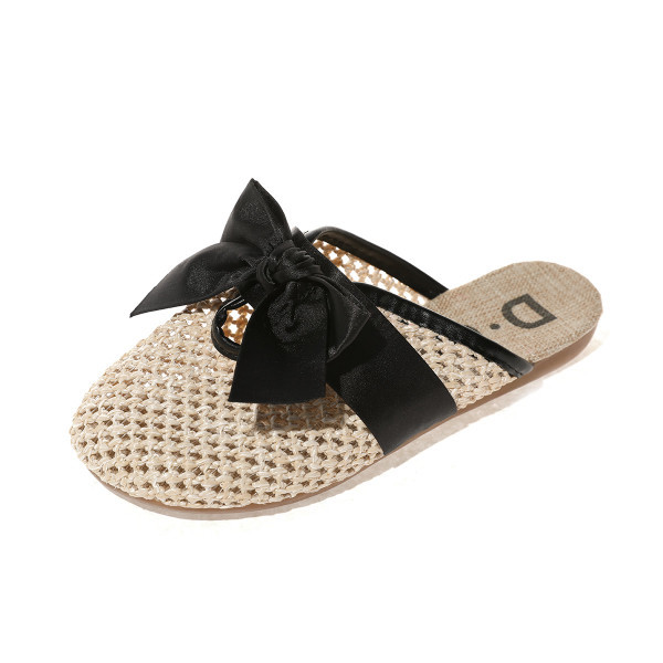 Papuci dama cu panglica in doua culori