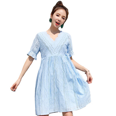 Rochie pentru gravide cu decolteu in V in mai multe culori