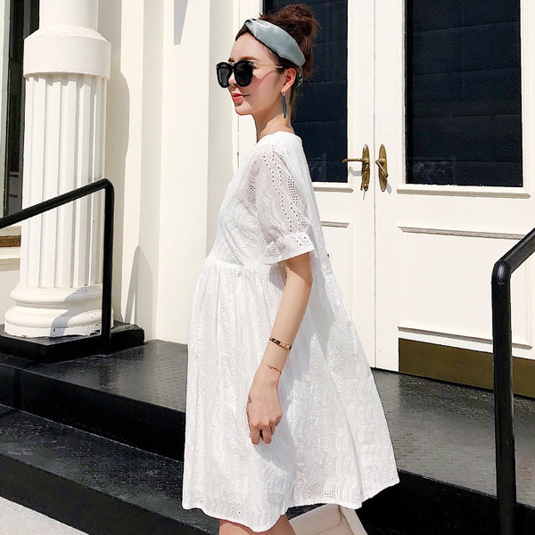 Rochie pentru gravide cu decolteu in V in mai multe culori