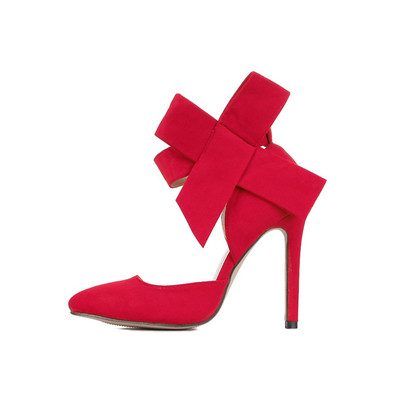 HIT Pantofi moderni de dama cu toc inalt si panglica etera pe glezna in mai multe culori