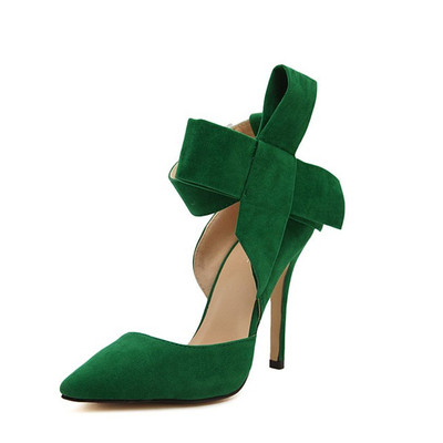 HIT Pantofi moderni de dama cu toc inalt si panglica etera pe glezna in mai multe culori