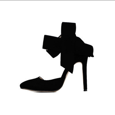 HIT Pantofi moderni de dama cu toc inalt si panglica etera pe glezna in mai multe culori