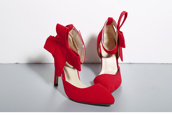 HIT Pantofi moderni de dama cu toc inalt si panglica etera pe glezna in mai multe culori